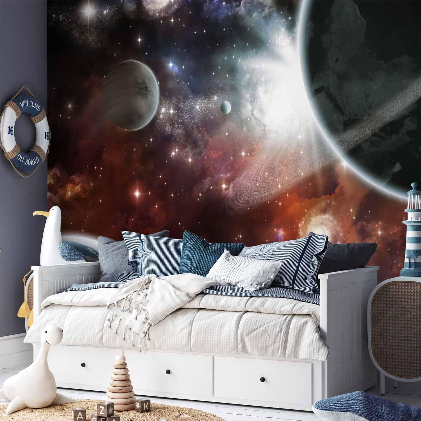 artgeist Wall Mural Cosmos Galaxy 96x69 in - Peel and Stick Self-Adhesive Wallpaper Removable Large Sticker Foil Wall Decor Print Picture Image Design 10110905-32