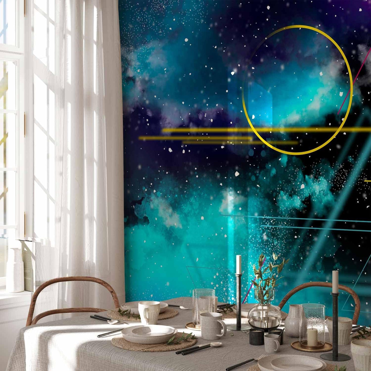 artgeist Premium Wall Mural Galaxy 98x69 in - Non-Woven Wallpaper Fleece Wall Decor Photo Print Picture Image Design Home Mural Cosmos Galaxy Cosmonaut Astronaut a-A-10328-a-a