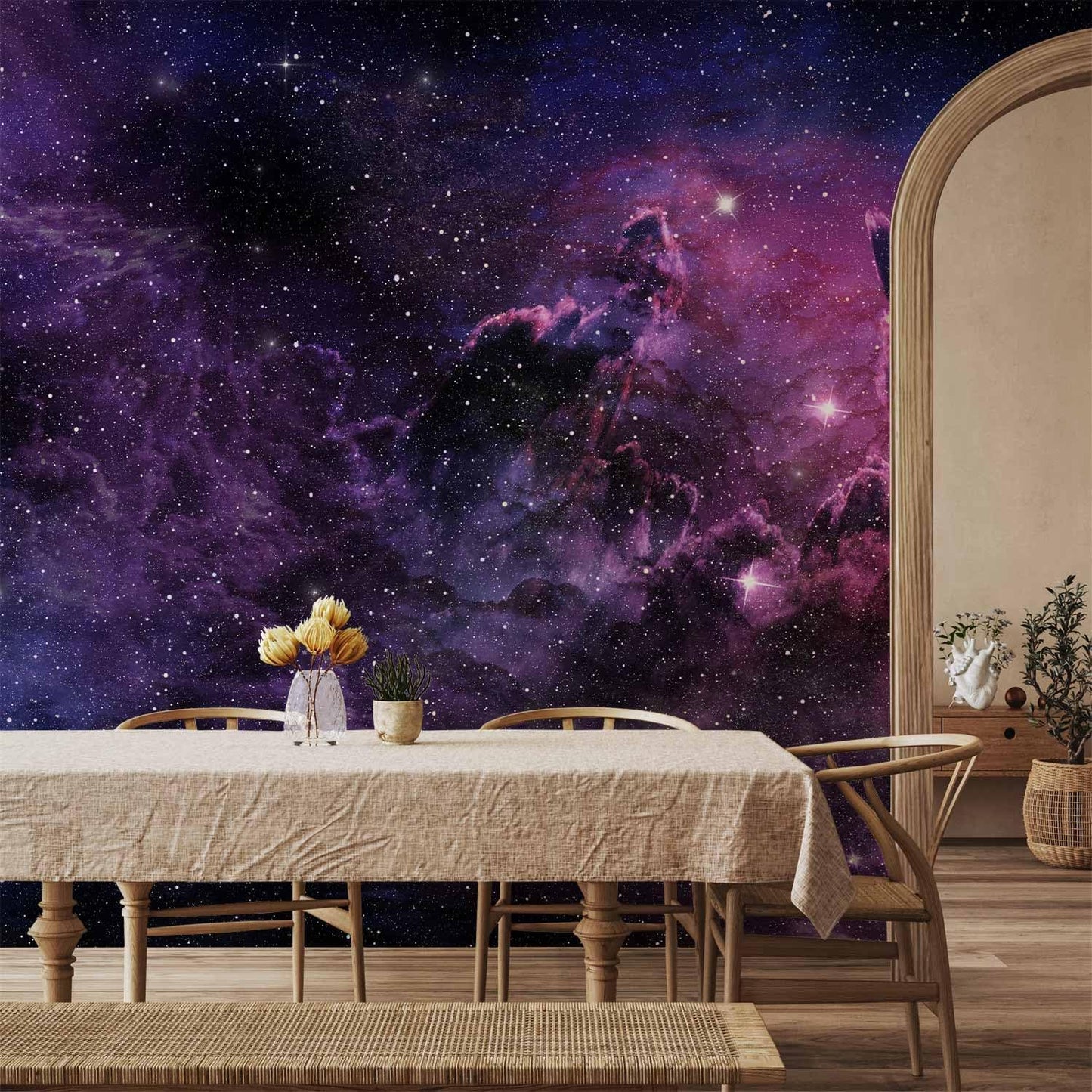 artgeist Wall Mural Cosmos Galaxy 154x110 in - Peel and Stick Self-Adhesive Wallpaper Removable Large Sticker Foil Wall Decor Print Picture Image Design a-C-0022-a-a