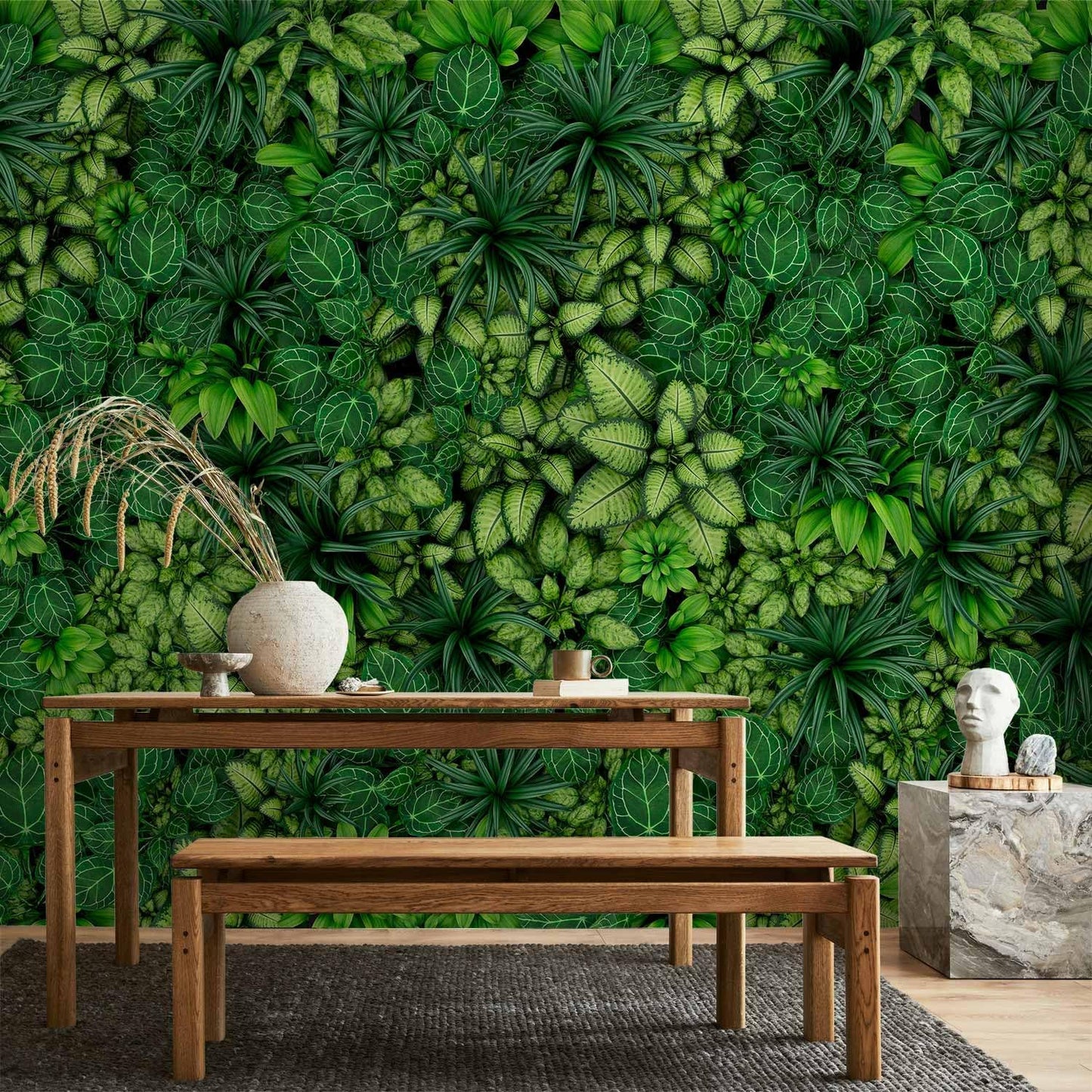 artgeist Wall Mural Plants 177x124 in - XXL Non-Woven Wallpaper Fleece Wall Decor Photo Print Picture Image Design Nature Botanics Tropical Leaves b-B-0601-a-a