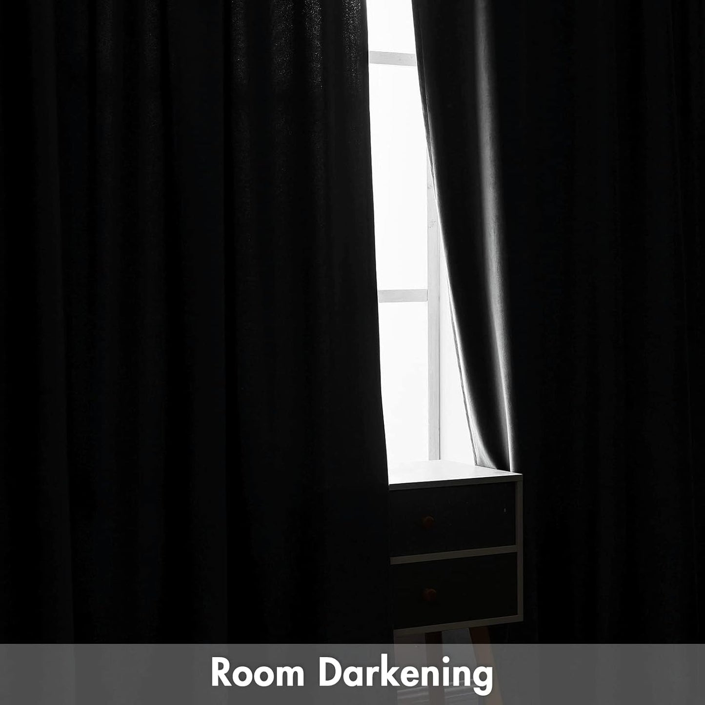 MIULEE Grey Velvet Curtains Thermal Insulated Blackout Curtain Drapes for Bedroom Living Room Darkening 72 Inches Long Curtains Panels Rod Pocket Set of 2