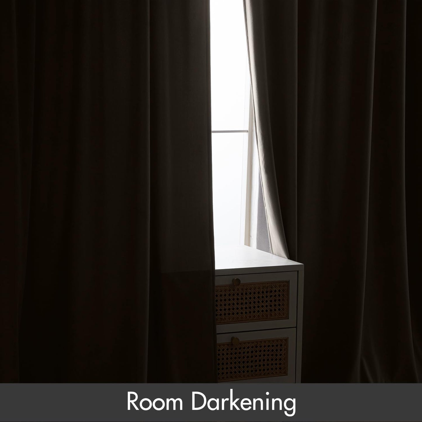 MIULEE Taupe Velvet Curtains Thermal Insulated Blackout Curtain Drapes for Bedroom Living Room Darkening 90 Inches Long Curtains Panels Rod Pocket Set of 2