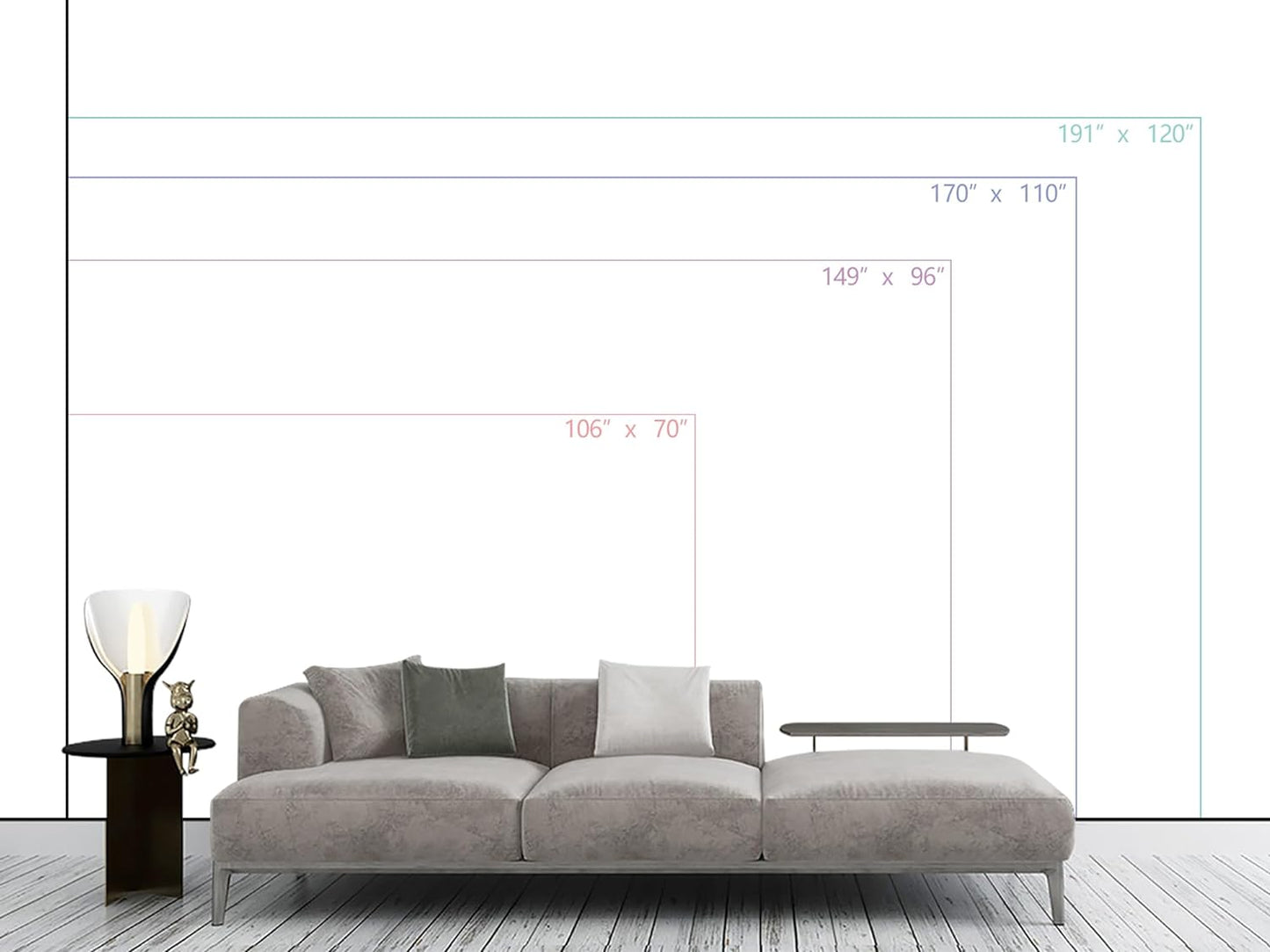 WFBHUA-Blue Floral Wallpaper Mural Modern Peony Flower Wallpaper Large 3D Art Living Room Bedroom Bathroom Wall Mural Decor (Not Peel and Stick)