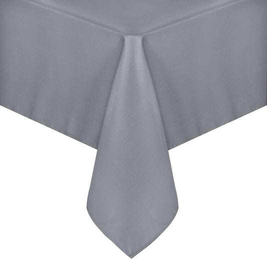 sancua Rectangle Tablecloth - 70 x 108 Inch - Stain and Wrinkle Resistant Washable Polyester Table Cloth, Decorative Fabric Table Cover for Dining Tables, Buffet Parties and Camping, Light Grey