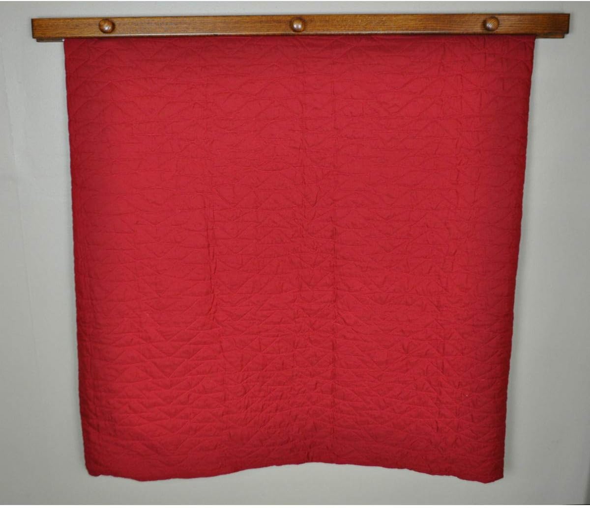 Oak Quilt Hanger for Wall - Amish Made, Rustic Tapestry Hangers - 42' Long, Michaels Stain, 35 lbs Capacity