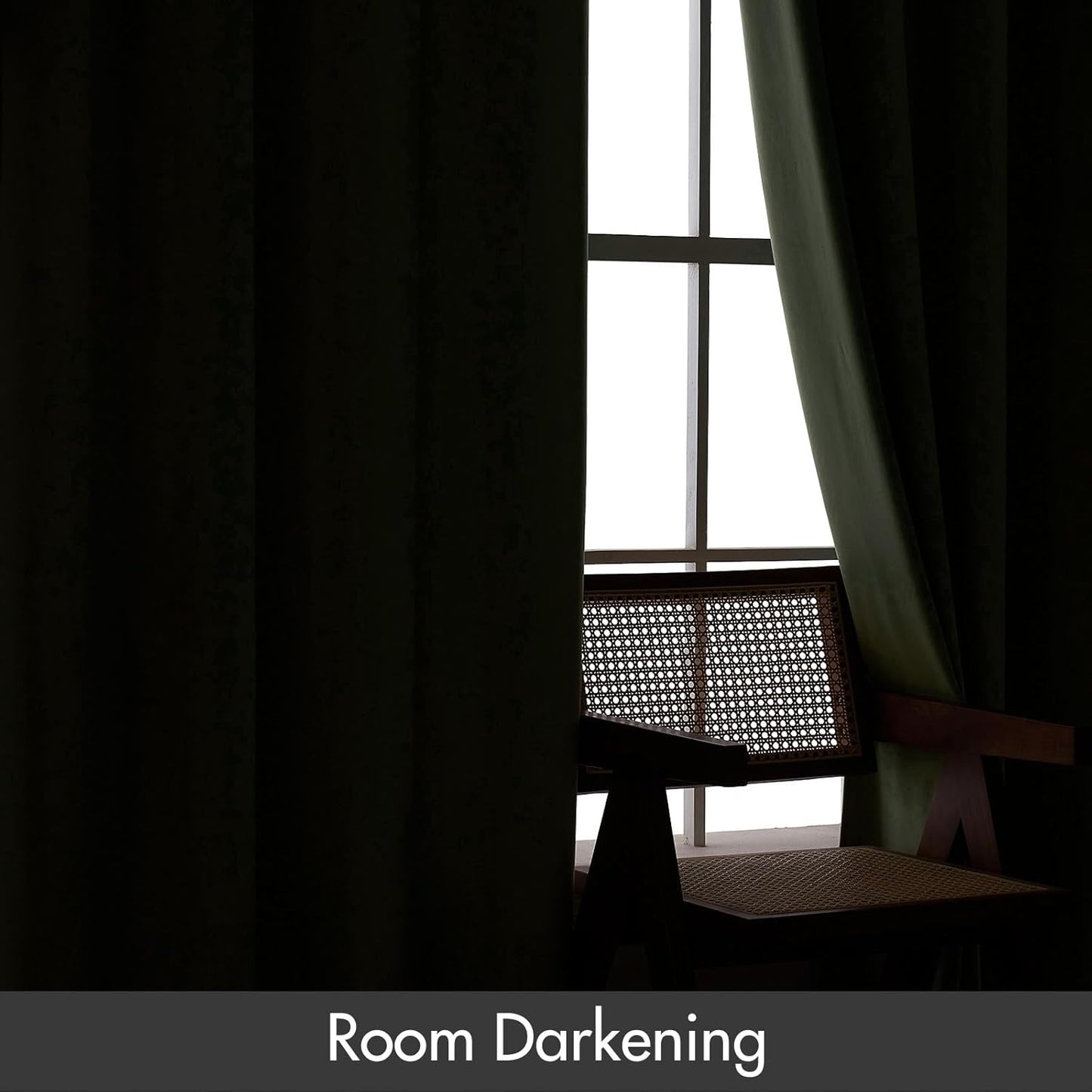 MIULEE Velvet Curtains Sage Green Thermal Insulated Blackout Curtain Drapes for Bedroom Living Room Darkening 84 Inches Long Curtains Panels Rod Pocket Set of 2