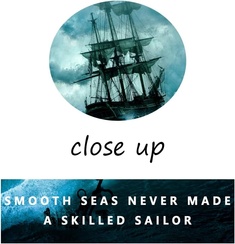 Inspirational Canvas Wall Art Smooth Seas Never Made A Skilled Sailor Motivational Poster Entrepreneur Quote Picture Home Office Decor Painting Framed and Stretched Ready to Hang [12''W x 18''H]