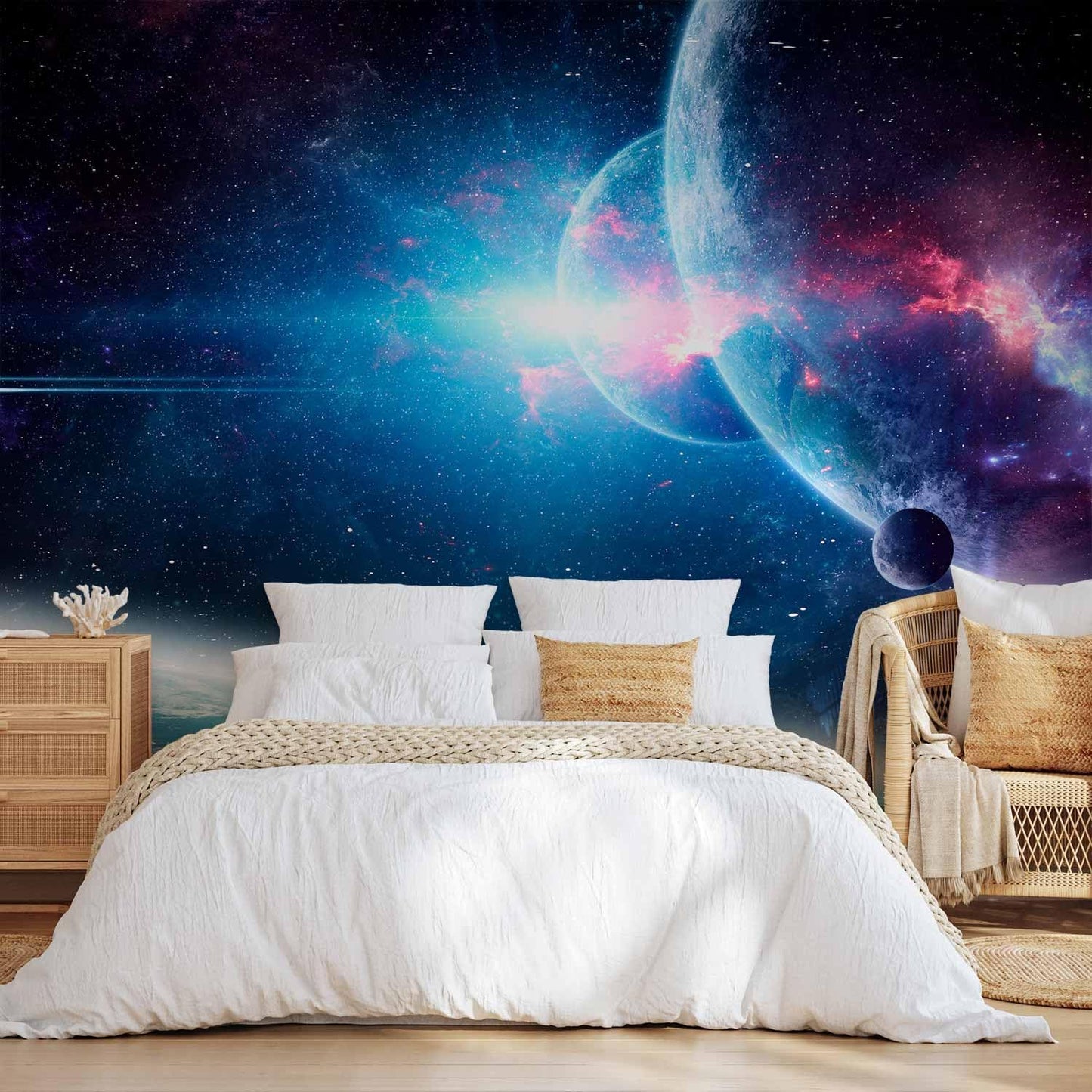 artgeist Premium Wall Mural Cosmos Galaxy 98x69 in - XXL Non-Woven Wallpaper Fleece Wall Decor Photo Print Picture Image Design Stars Solar System Universe Space b-C-10047-a-a