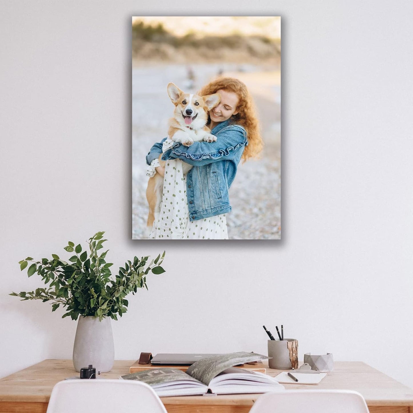 Custom Canvas Prints with Your Photos Custom Wall Art Personalized Canvas Pictures for Pet/Family Gifts for Mom/Men/Women (16''W x 16''H)
