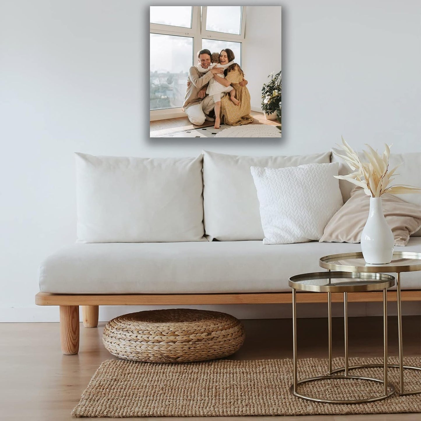 Custom Canvas Prints with Your Photos Custom Wall Art Personalized Canvas Pictures for Pet/Family Gifts for Mom/Men/Women (16''W x 16''H)
