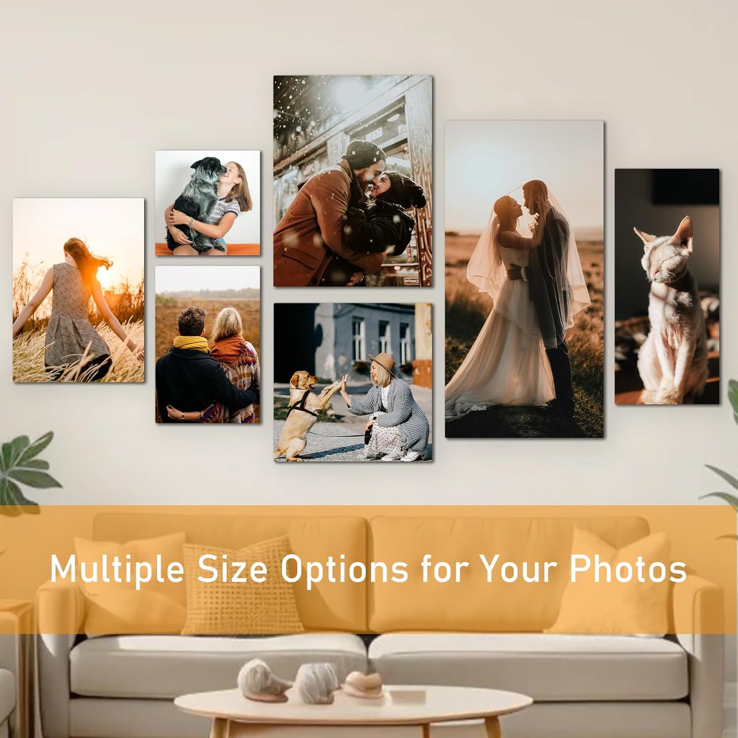 xzartdiy Custom Canvas Prints with Your Photos - Personalized Picture Print Customized Gifts for Family Home Office Wall Art Decor, Wrapped Canvas 24x40inch