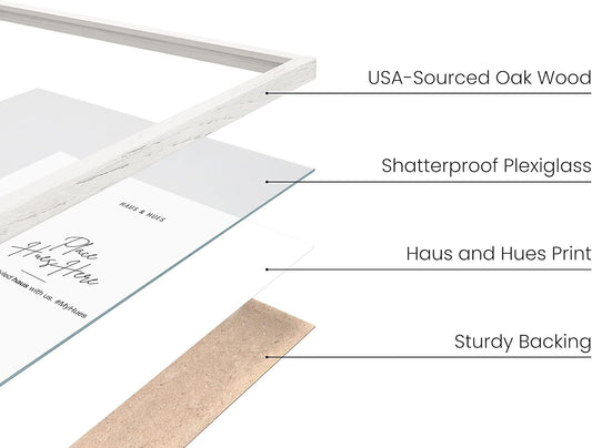 HAUS AND HUES Standalone White Oak Frames Set of 9-5x7