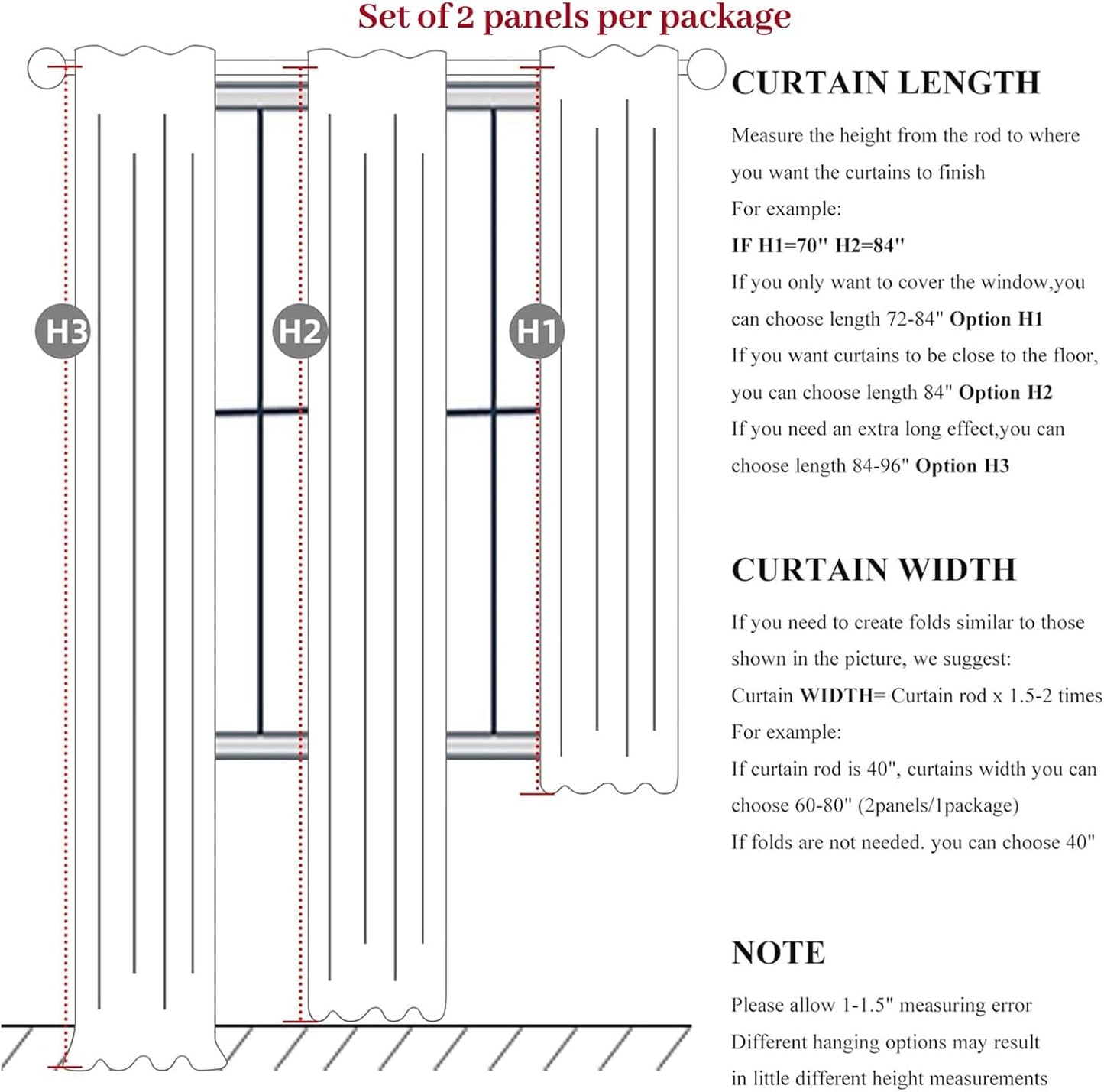 Curtains 60 Inch Length Wide Pinch Pleated Blackout Curtain for Sliding Glass Door/Living Room, Farmhouse Natural Linen Thick Boho Bedroom Heavy Insulated Large Window Drapes (60"Wx90"Lx2Panels)