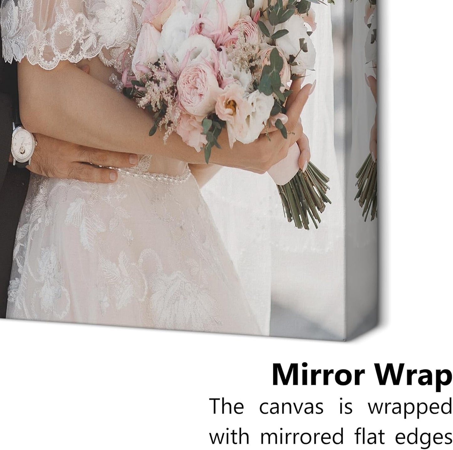 Personalized Custom Canvas Prints with Your Photos & Text, Customized Picture Print, Transform Own Images Into Framed Wall Art Digitally Printed Photo to Canvas, Keepsakes Gifts for Family 12x16’’