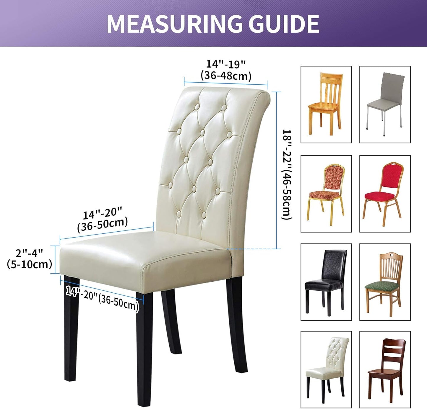 Joccun Chair Covers for Dining Room Set of 6,Dining Chair Slipcovers Stretch Dining Room Chair Covers Seat Protector,Parsons Chair Cover for Home,Hotel,Banquet(Pureed Pumpkin,6 Pack)