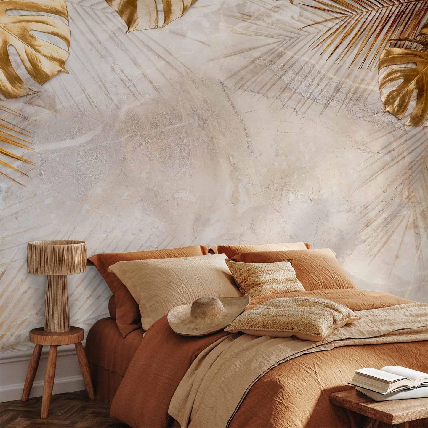 artgeist Wall Mural Tropical Leaves 157x110 in - XXL Non-Woven Wallpaper Fleece Wall Decor Photo Print Picture Image Design Monstera Palm Green Leaves b-C-0788-a-a