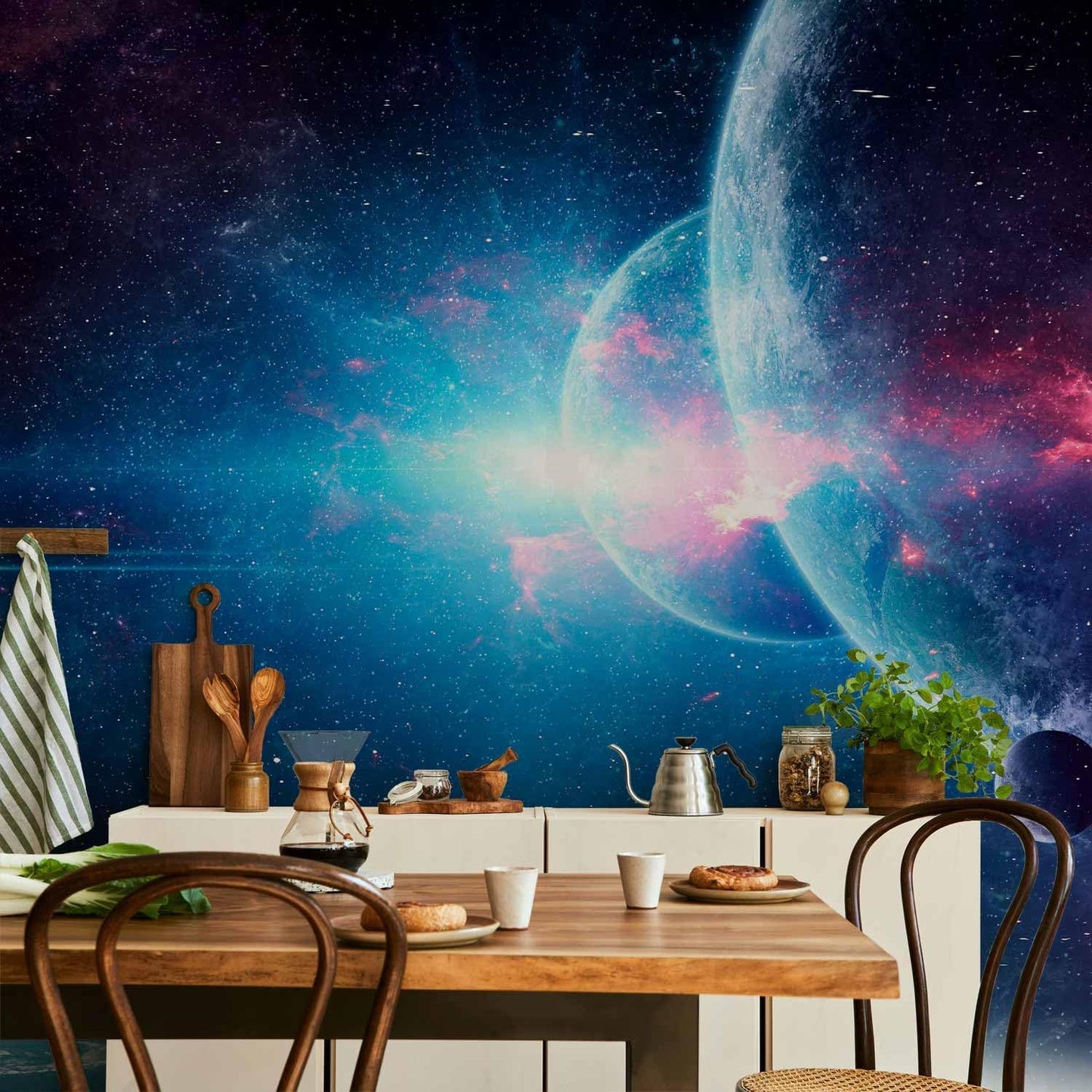 artgeist Wall Mural Cosmos Galaxy 197x138 in - XXL Non-Woven Wallpaper Fleece Wall Decor Photo Print Picture Image Design Stars Solar System Universe Space b-C-10047-a-a