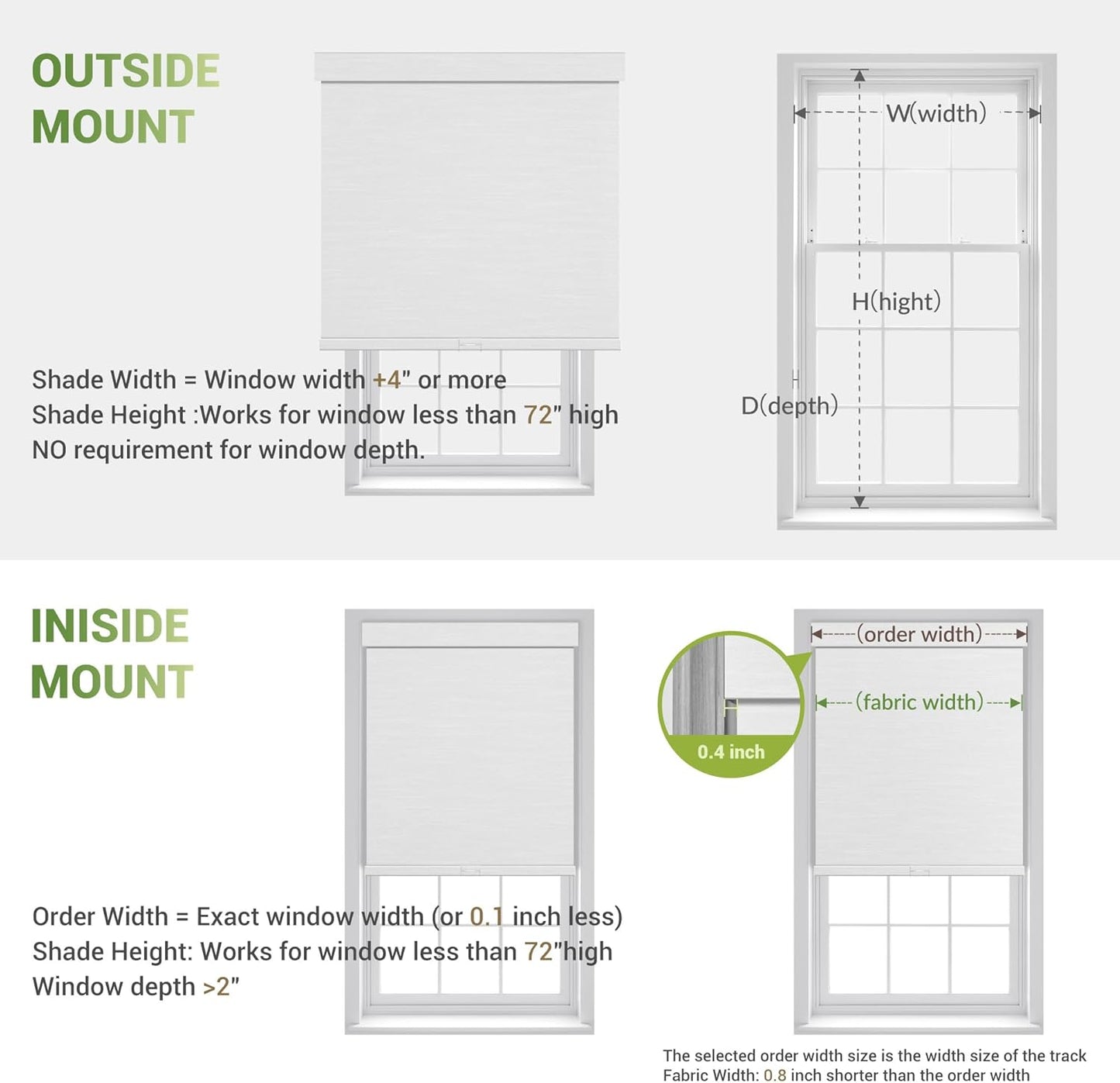 Blackout Roller Shades for Indoor Windows, Cordless Jacquard Fabric-Matched Roller Blinds, Easy to Install Privacy UV Protection Roll Up Blinds for Home Office, Grey, 25" W x 72" H