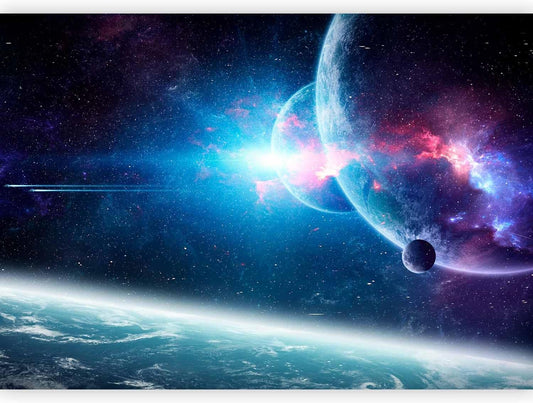 artgeist Wall Mural Cosmos 135x101 in - Peel and Stick Self-Adhesive Wallpaper Removable Large Sticker Foil Wall Decor Print Stars Solar System Universe Space b-C-10047-a-a
