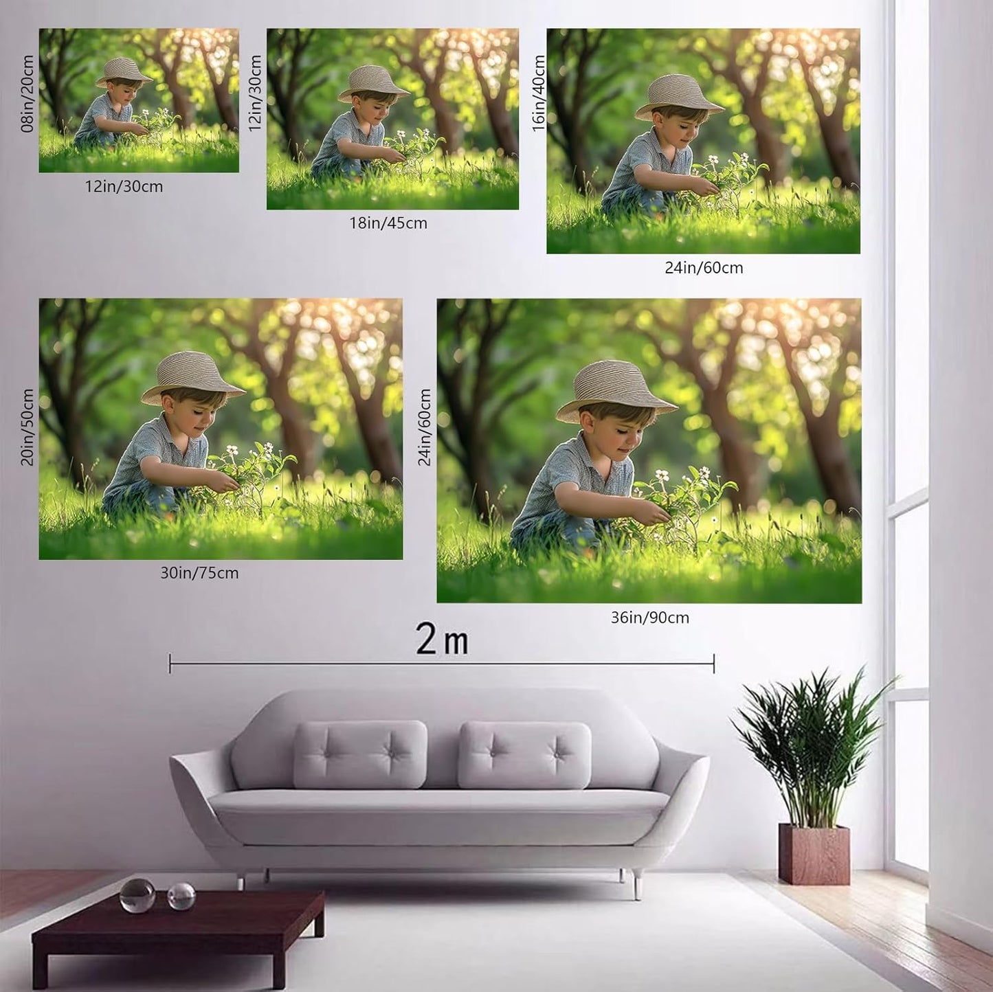 Personalized Custom Canvas Prints with Your Pictures Customize Poster Prints Personalized Canvas Pictures for Wall Bedroom Living Room Framed 36x24in