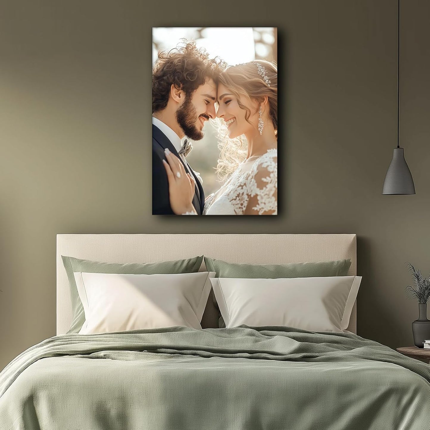 Personalized Pictures to Canvas for Wall Custom Canvas Prints with Your Photos for Family Wedding Office Home Wall Decor Unframed 30x20in