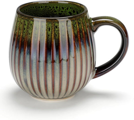 CosyCorner Ceramic Coffee Mug, 17 oz Large Coffee Cups for Home and Office, Ceramic Cup for Coffee & Tea（B）