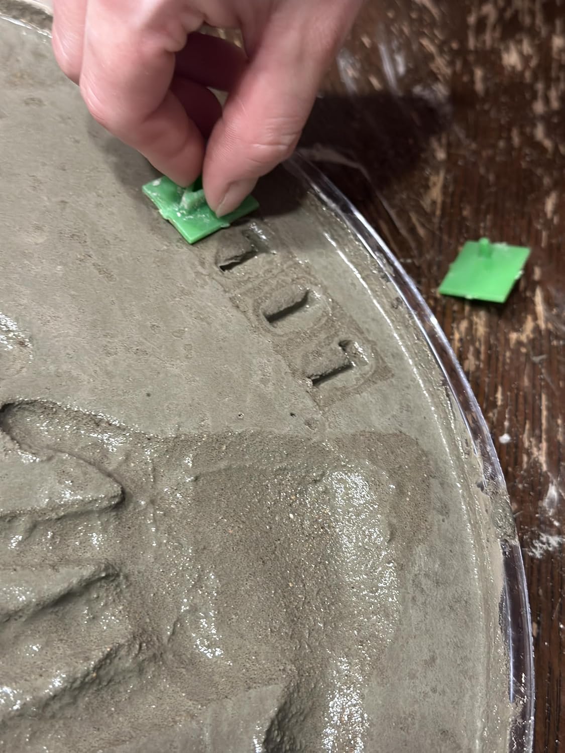 Large DIY Stepping Stone Kit, Handprint Stepping Stone, Mother's Day Gift, Footprint Stepping Stone (10 Inch + Stamp Set)