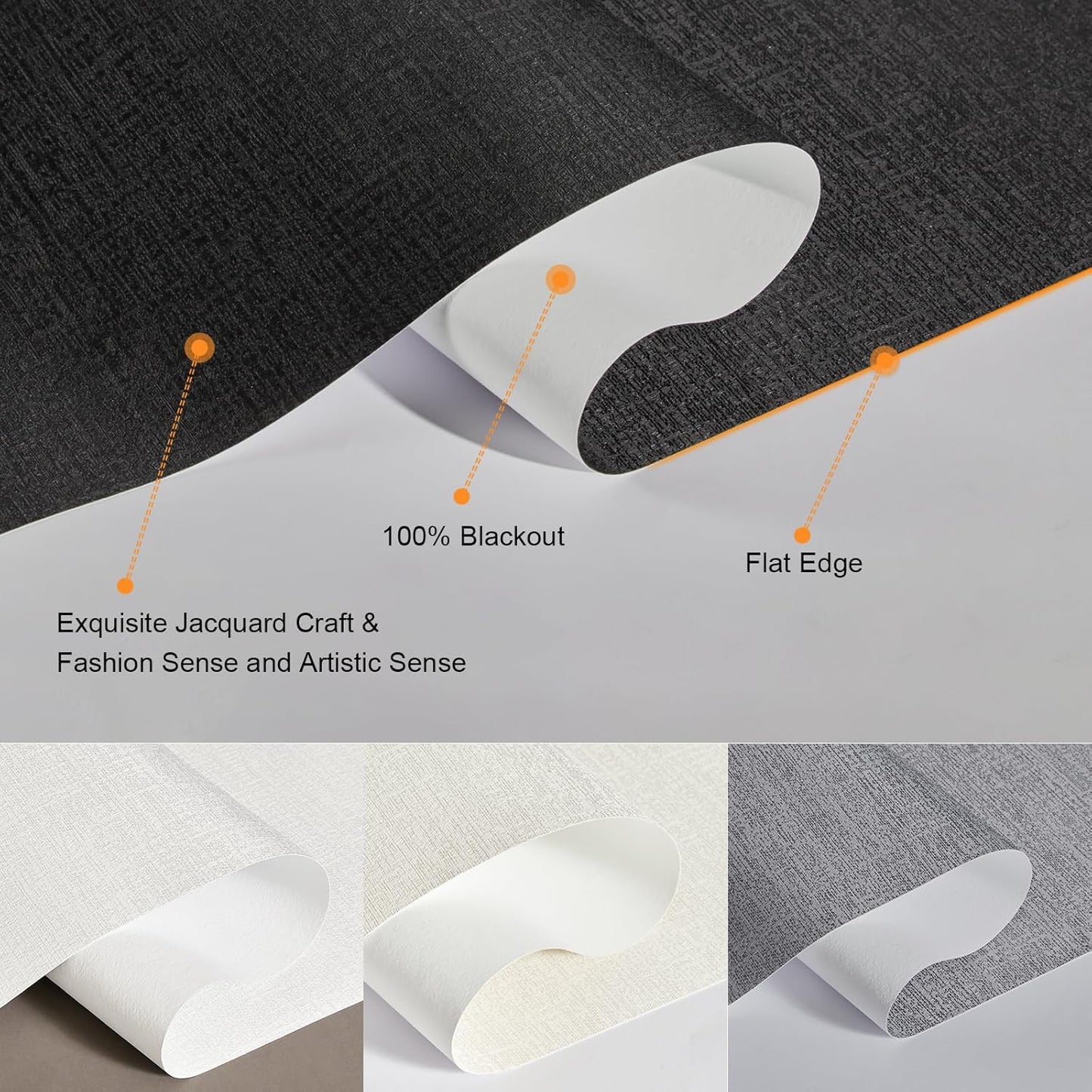 Persilux Free-Stop Cordless Blinds for Indoor Windows with Cover, Window Shades Blackout Roller Blinds, Thermal Insulated Fabric UV Protection for Kitchen, Office, Living Room, Black(82.5" W x 56" H)