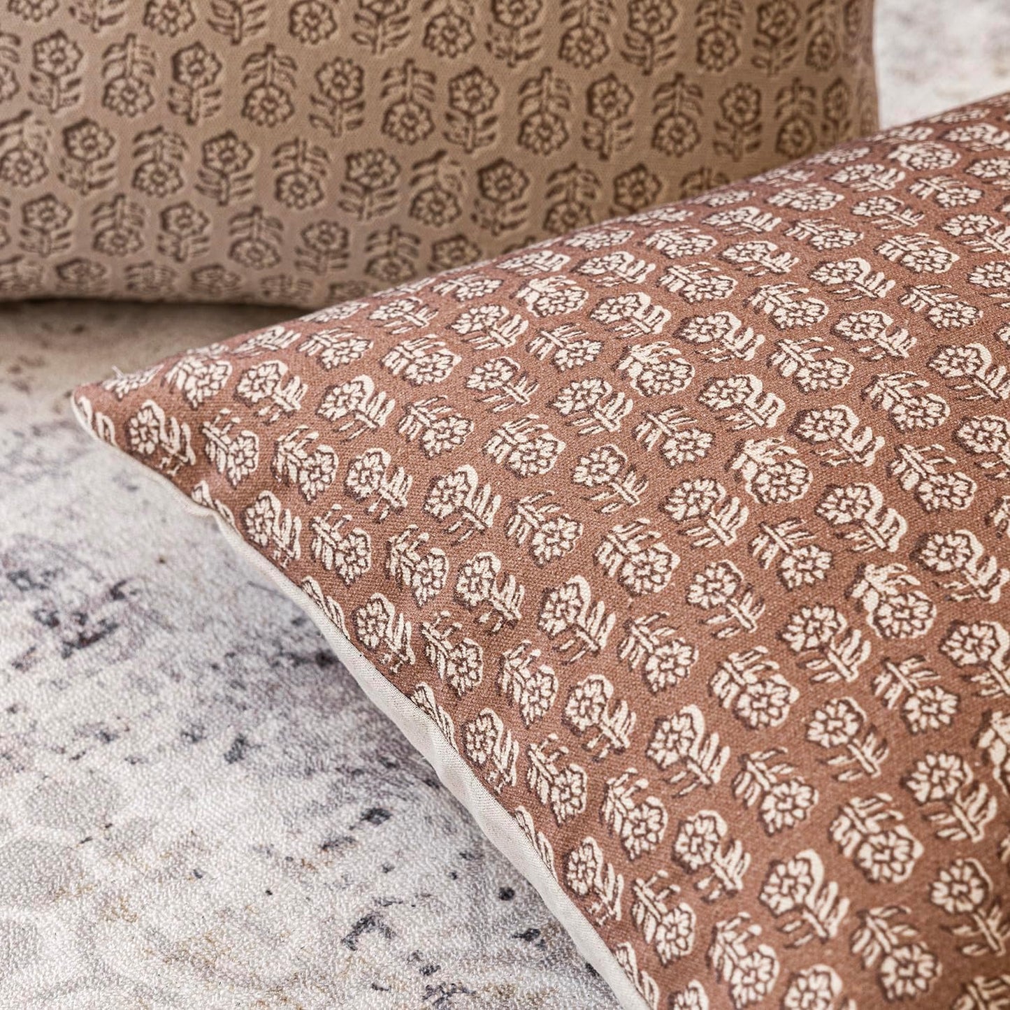 Foindtower Set of 2 Decorative Long Body Lumbar Throw Pillow Covers Neutral Farmhouse Cushion Covers Vintage Home Decor for Sofa Couch Chair Bedroom Living Room Outdoor,14×36 Inch,Light Orange Brown