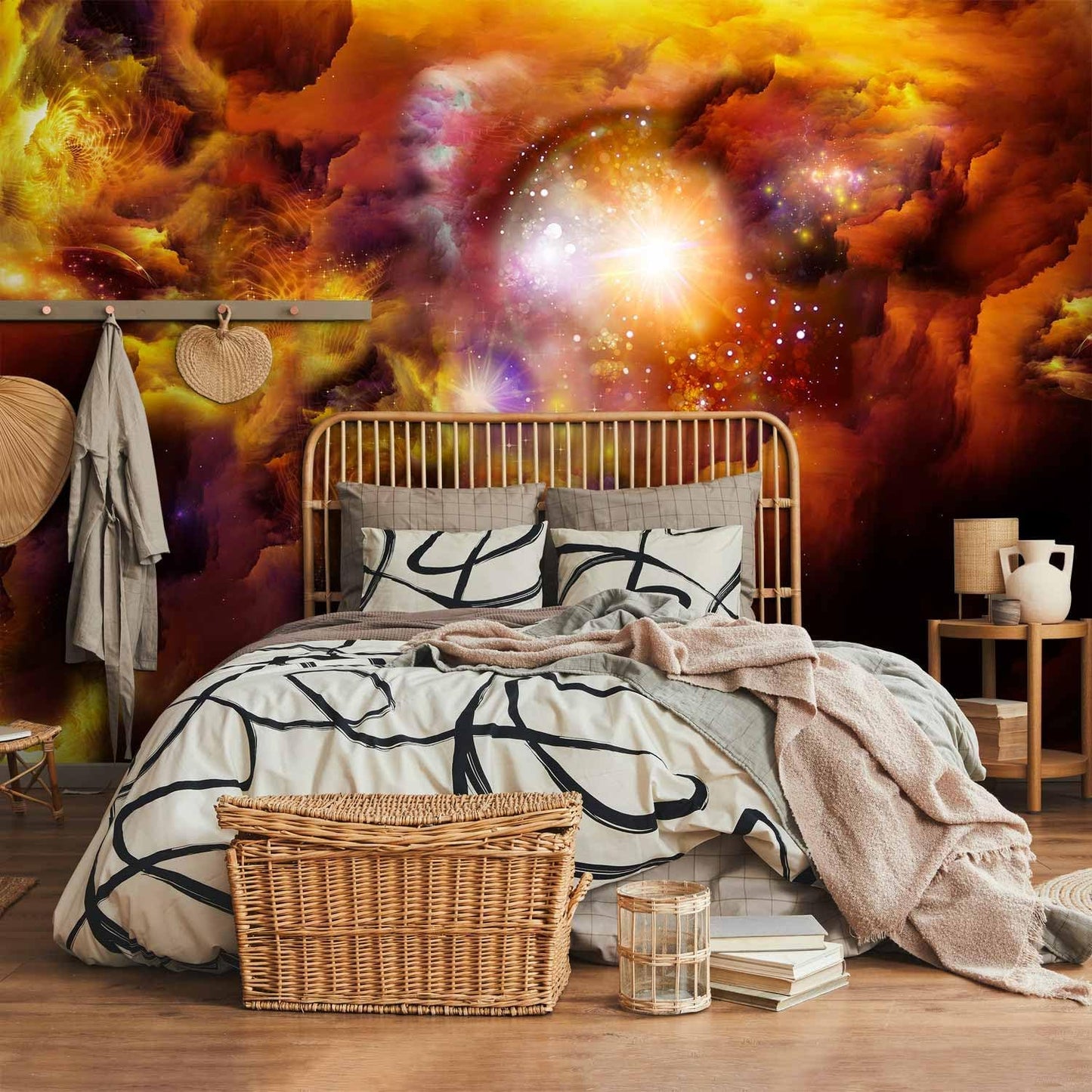 artgeist Wall Mural Cosmos Galaxy 96x69 in - Peel and Stick Self-Adhesive Wallpaper Removable Large Sticker Foil Wall Decor Print Picture Image Design n-A-0027-a-d