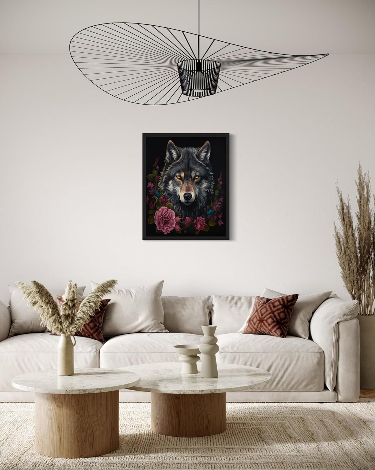 Vintage Wolf Poster Art Print, Halloween Scary Wall Art Academia Spooky Painting Decoration for Horror Prints, Gothic Posters Bedroom Decor 89 (Vintage Wolf, 11 x 14 inches, Unframed)