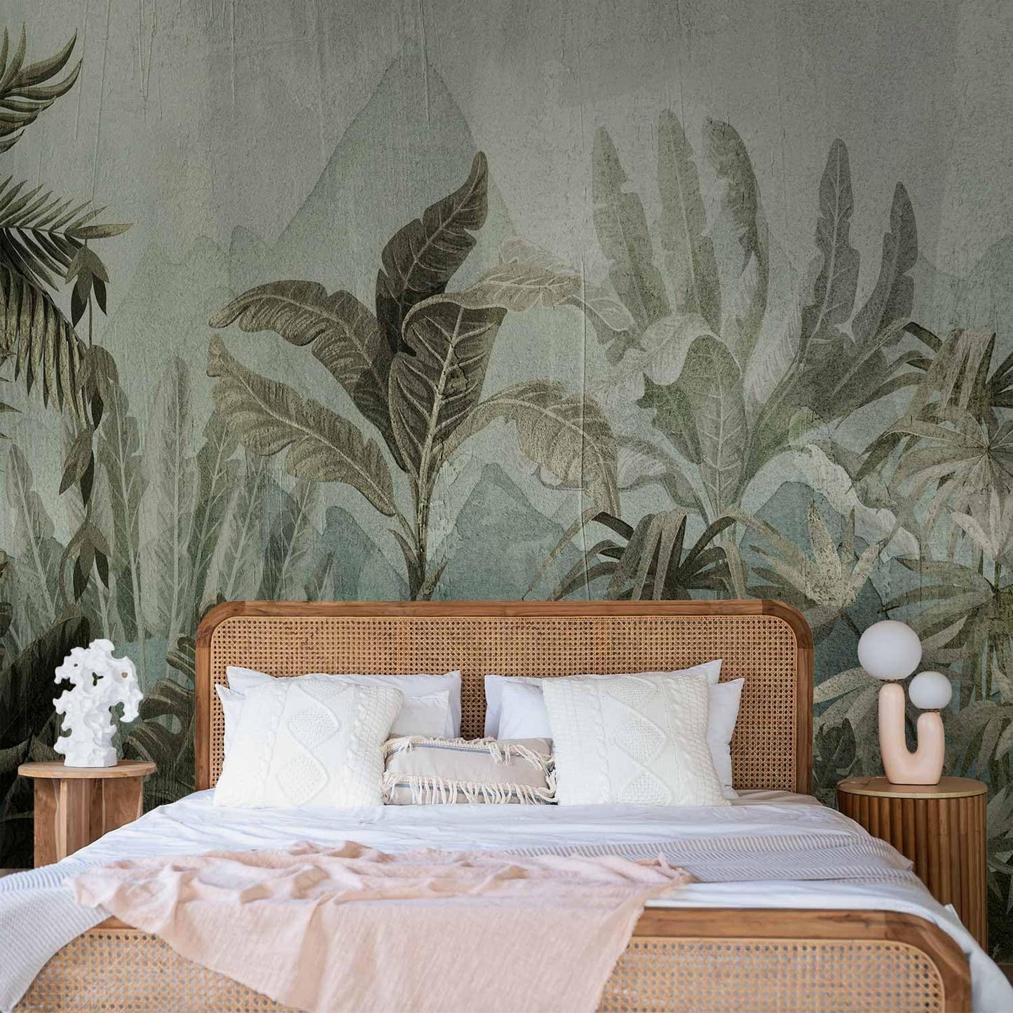artgeist Wall Mural Leaves 96x69 in - XXL Peel and Stick Self-Adhesive Wallpaper Removable Large Sticker Foil Wall Decor Print Picture Image Design Nature Botanical Plants Palm Abstract b-C-0854-a-a