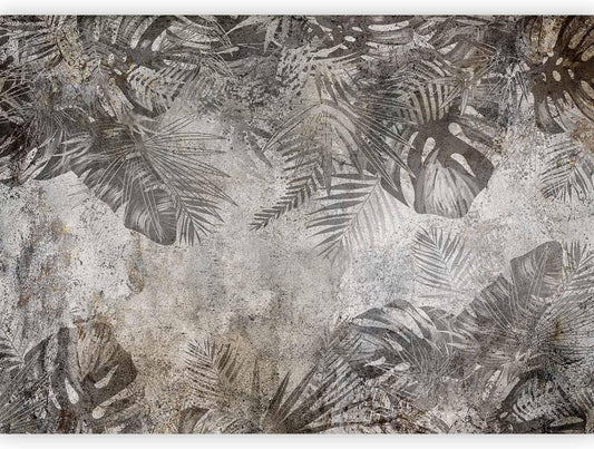 artgeist Wall Mural Tropical Leaves 96x69 in - XXL Peel and Stick Self-Adhesive Wallpaper Removable Large Sticker Foil Wall Decor Print Picture Image Design Palms Leaves Monstera b-C-0825-a-a
