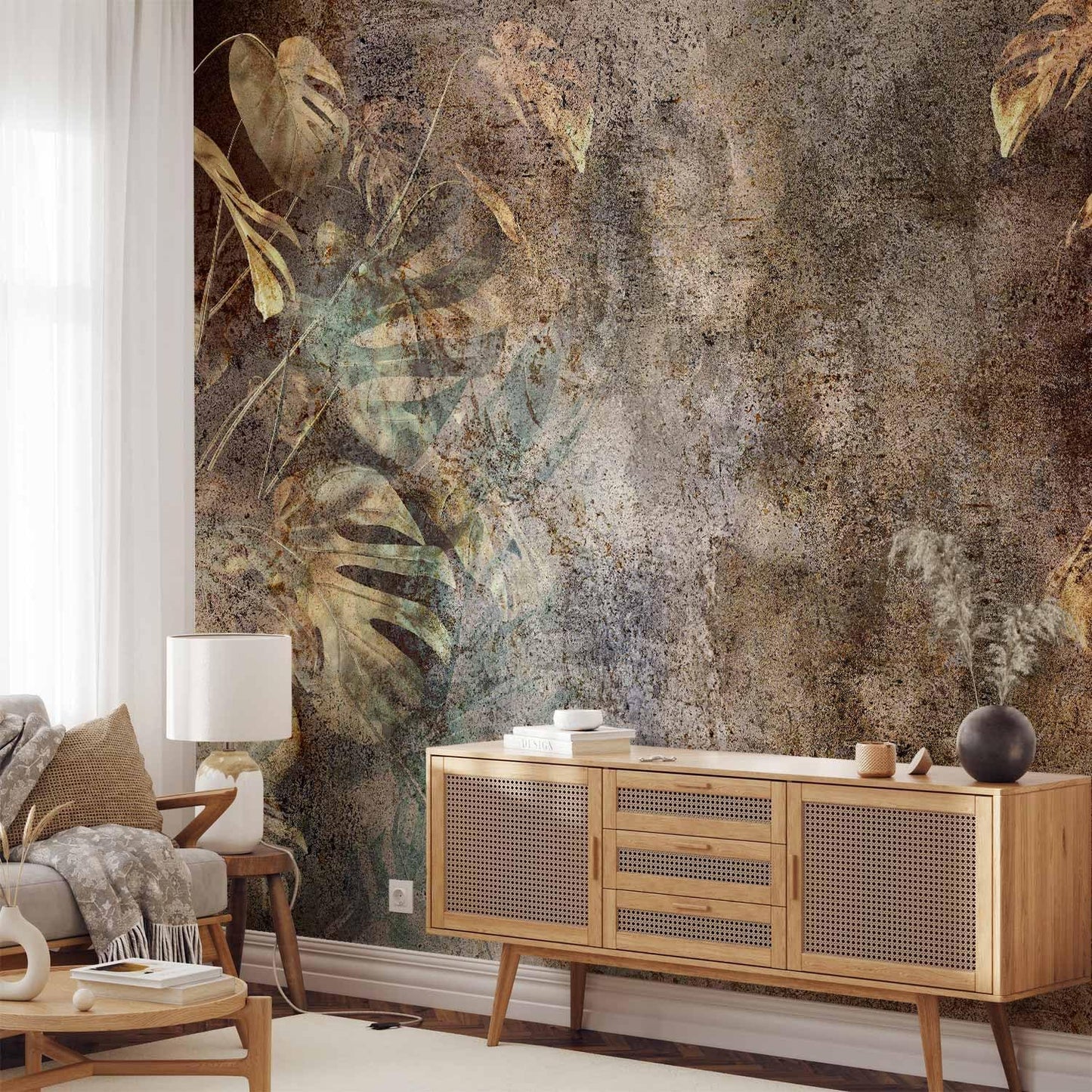 artgeist Wall Mural Monstera 177x124 in - XXL Non-Woven Wallpaper Fleece Wall Decor Photo Print Picture Image Design Nature Botanical Abstract Plants b-C-0859-a-a