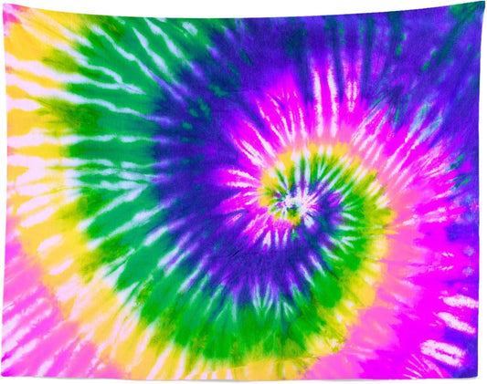 BELECO Tie Dye Tapestry Fabric Wall Hanging 106x70 Inch Hippie Tapestry 60's Tie Dye Wall Decor Watercolor Rainbow Spiral Tie Dye Art Tapestries for Bedroom Living Room Dorm Home Decor