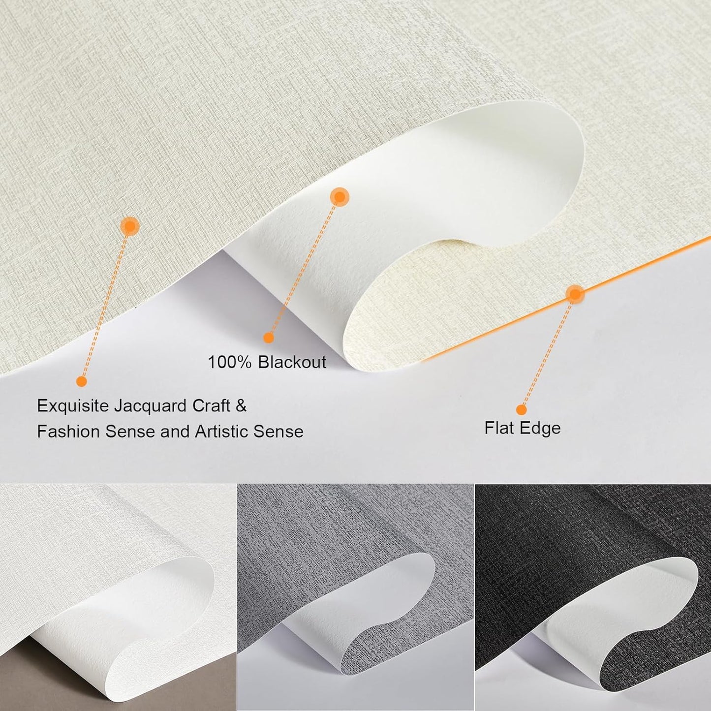 Persilux Blackout Shades for Windows Cordless Roller Blinds, Roller Windows Shades for Home with Fabric Attached Valance, UV Protections Easy Installation for Door/Office, Limestone(17" W x 48" H)