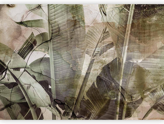 artgeist Premium Wall Mural Tropical Leaves 197x138 in - Non-Woven Wallpaper Fleece Wall Decor Photo Print Picture Image Design Plant Jungle Nature Like Painted b-C-0776-a-a