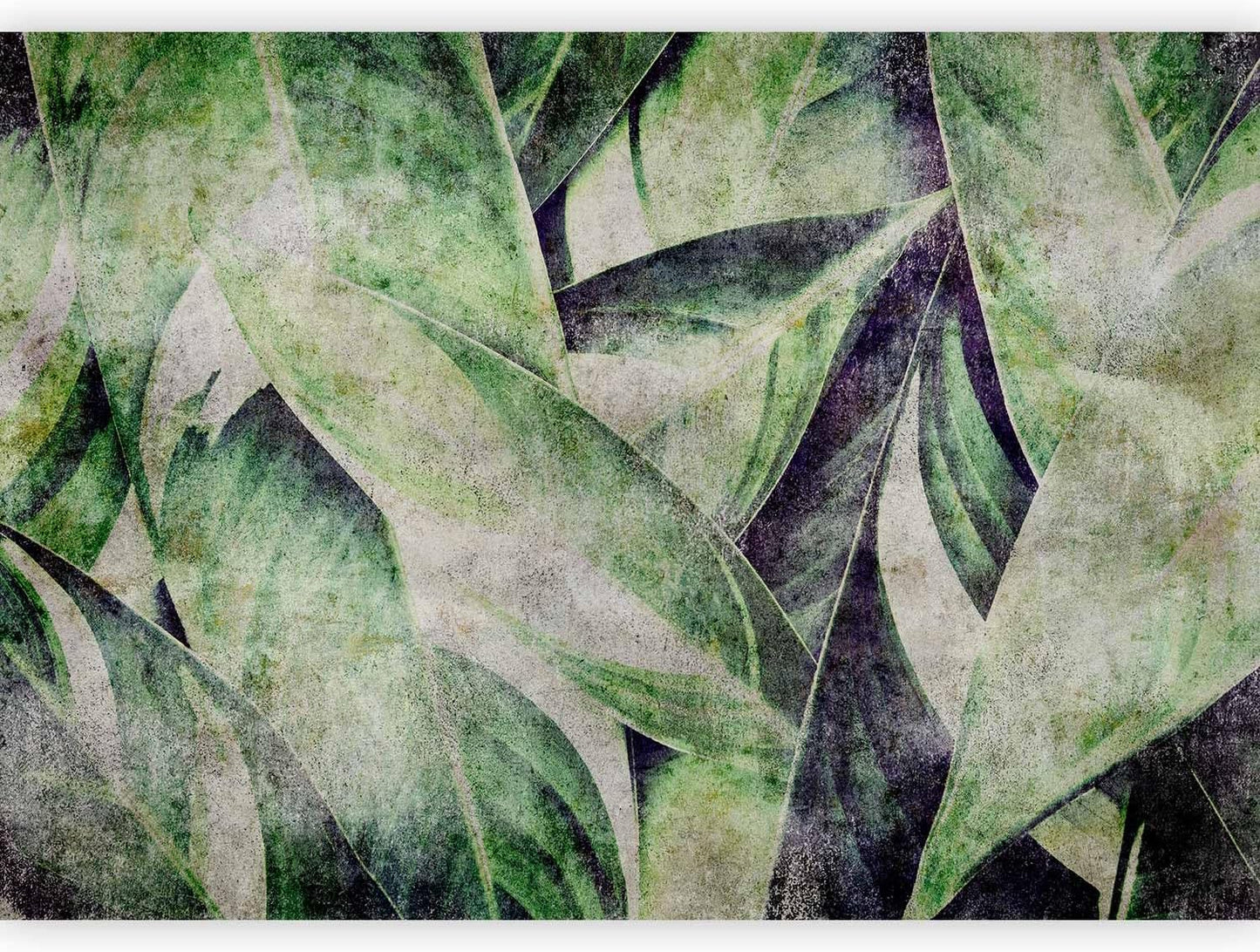 artgeist Premium Wall Mural Tropical Leaves 138x101 in - XXL Non-Woven Wallpaper Fleece Wall Decor Photo Print Picture Image Design Jungle Nature Botanical b-C-0844-a-a