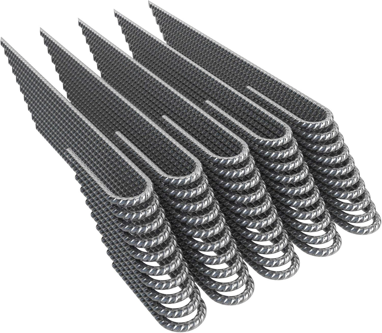 Vodaland Rebar Stakes J Hook Extra Heavy Duty 1/4 inch Coated Steel Ground Anchors with Chisel Point End (50)