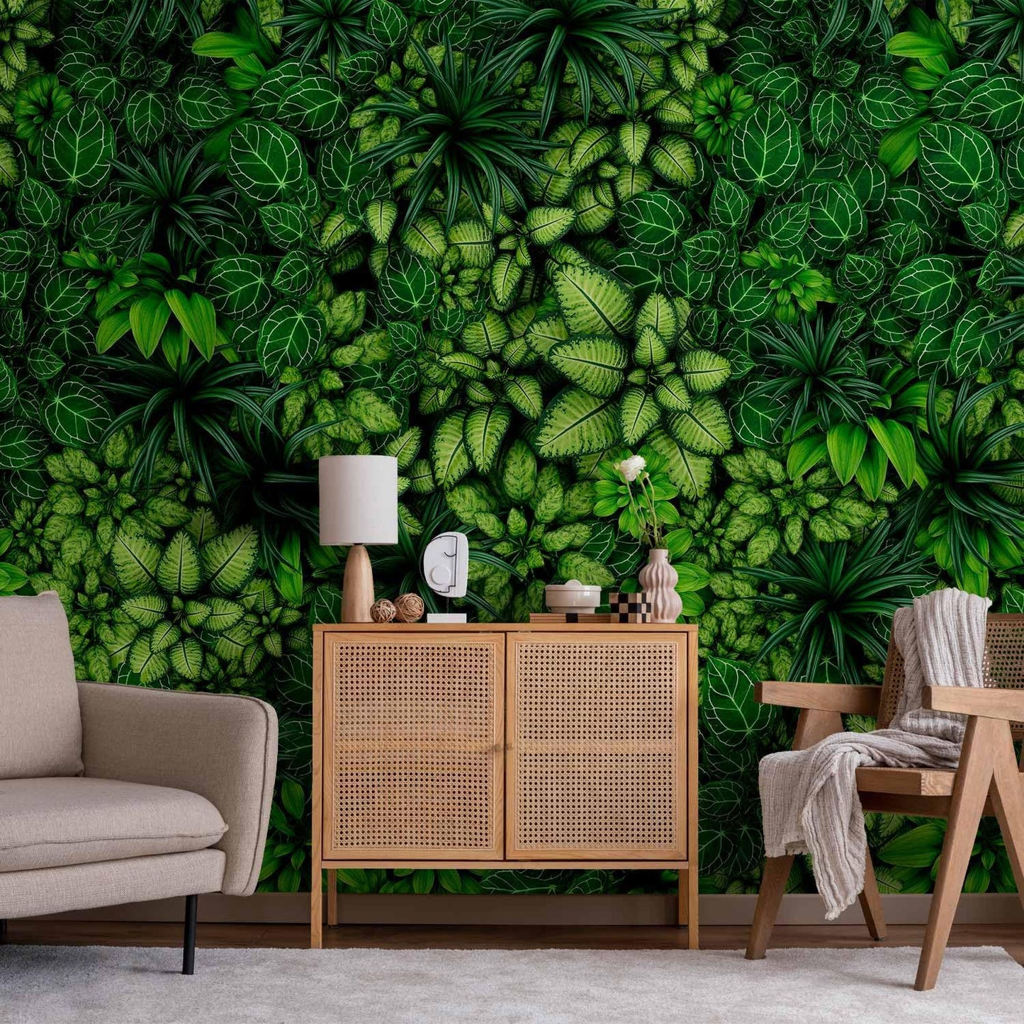 artgeist Wall Mural Plants 193x138 in - XXL Peel and Stick Self-Adhesive Wallpaper Removable Large Sticker Foil Wall Decor Print Picture Image Design Nature Botanics Tropical Leaves b-B-0601-a-a
