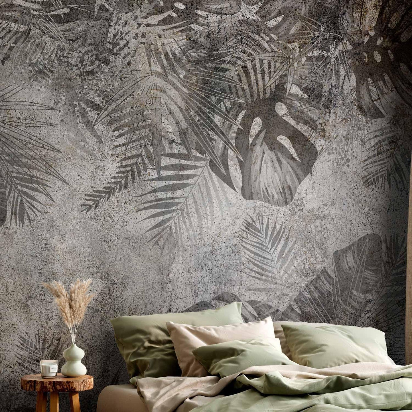 artgeist Wall Mural Tropical Leaves 154x110 in - XXL Peel and Stick Self-Adhesive Wallpaper Removable Large Sticker Foil Wall Decor Print Picture Image Design Palms Leaves Monstera b-C-0825-a-a