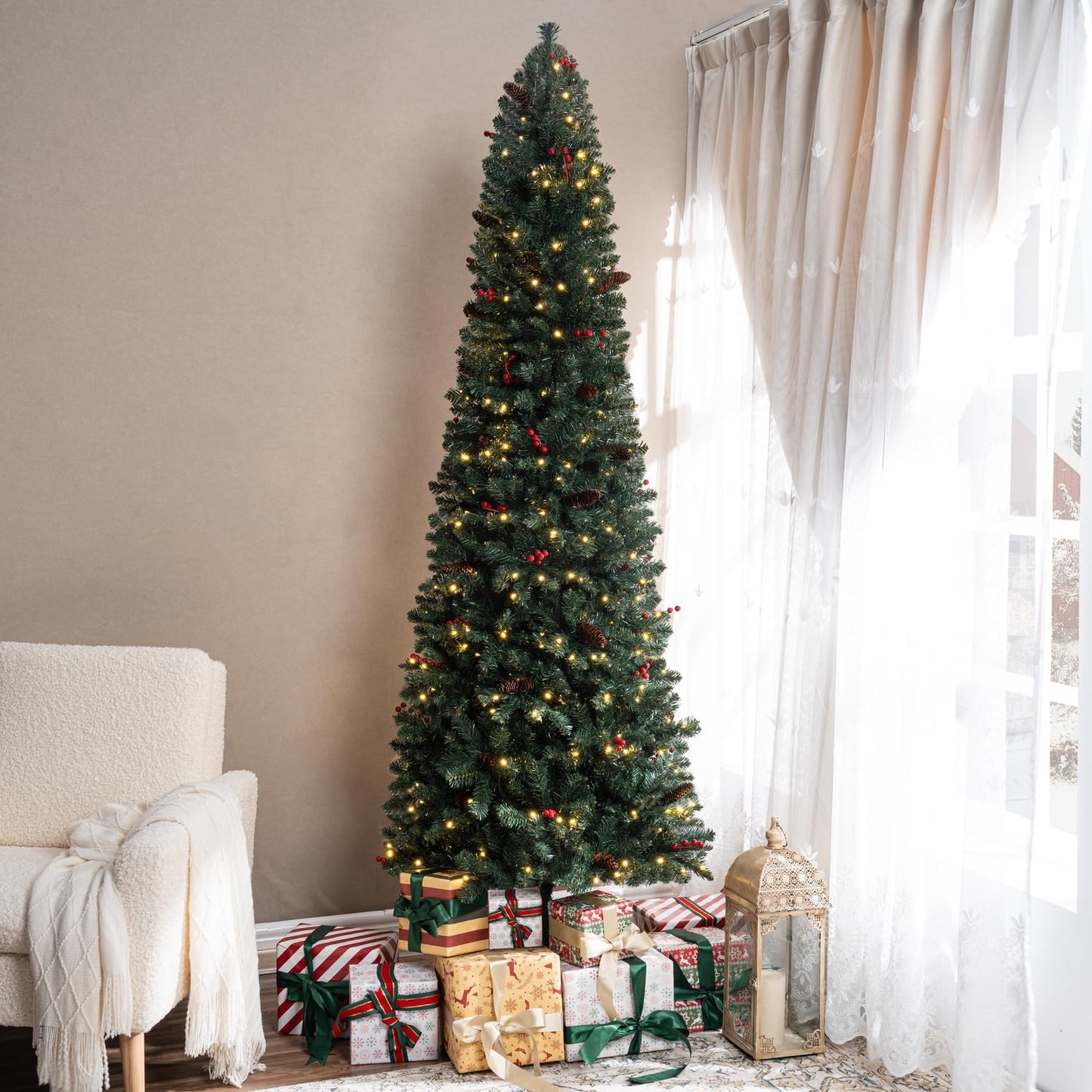 Belen Pencil Christmas Tree Green/6.5ft