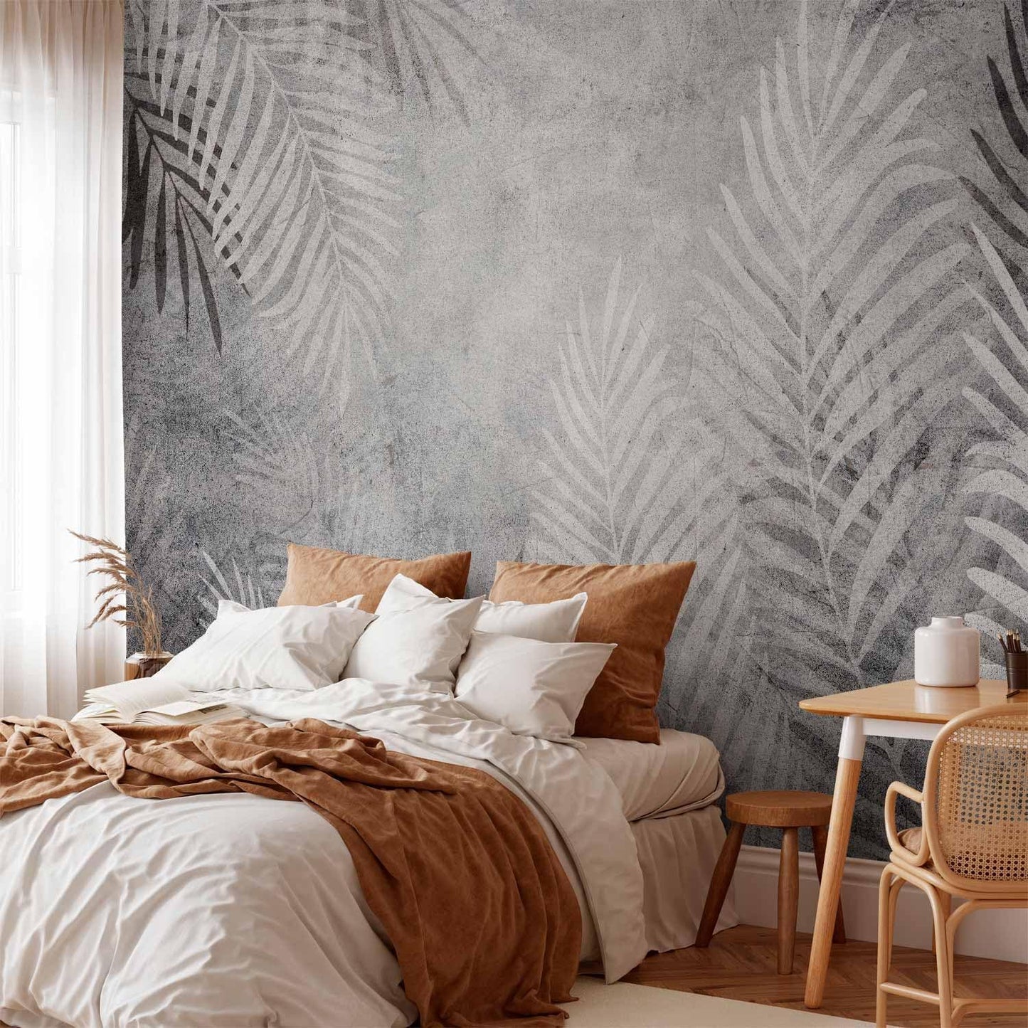 artgeist Premium Wall Mural Leaves 98x69 in - XXL Non-Woven Wallpaper Fleece Wall Decor Photo Print Picture Image Design Palm Abstract Nature Botanical b-C-0855-a-a