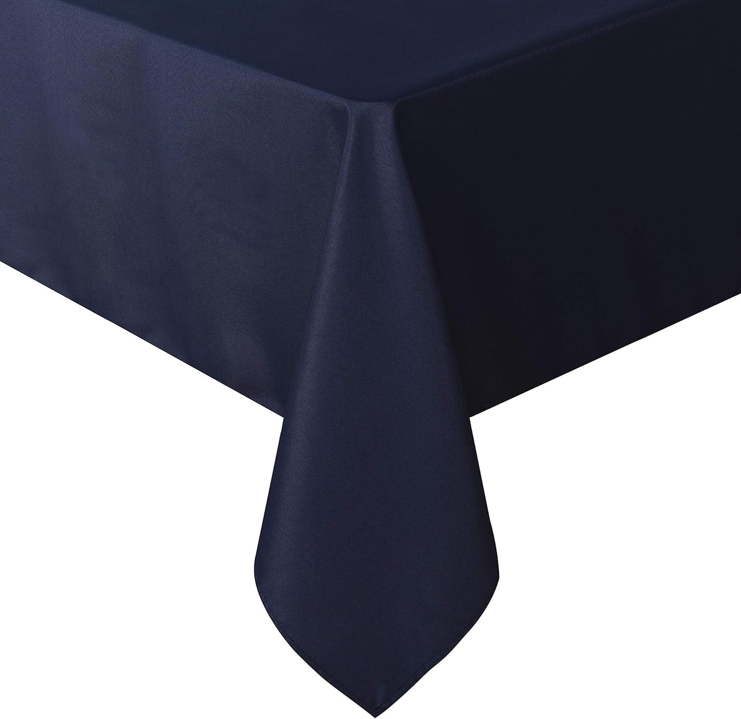 sancua Square Tablecloth - 60 x 60 Inch - Water Resistant Spill Proof Washable Polyester Table Cloth, Decorative Fabric Table Cover for Dining Tables, Buffet Parties and Camping, Navy