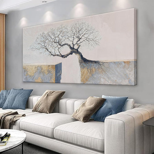 Suconvng Wall Art For Living Room Tree Of Life Landscape Motivational Wall Decor Painting Modern Canvas Art Wall Decor Prints Picture For Bedroom Apartment Office Wall Artwork 24" X 48"