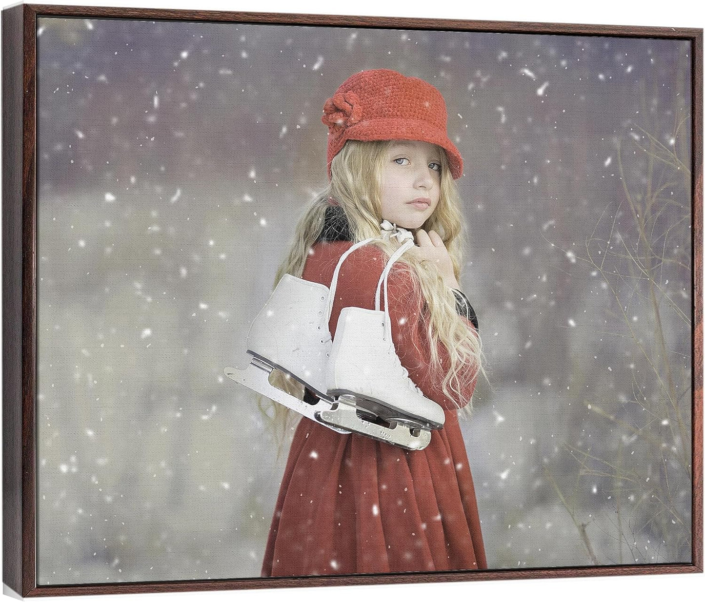 Personalized Custom Canvas Prints: Photo On Canvas (Dark Brown, 16x16) Transform Your Photos into Stunning Framed Wall Art Digitally Printed Photo To Canvas Ideal for Home Decor, Gifts Keepsakes.