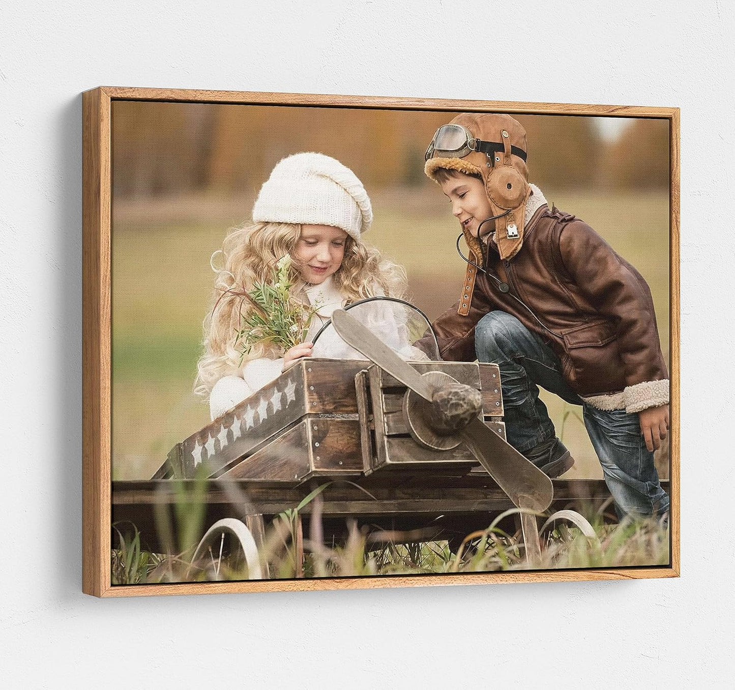 Personalized Custom Canvas Prints: Photo On Canvas (Light Brown, 16X24) Transform Your Photos into Stunning Framed Wall Art Digitally Printed Photo To Canvas Ideal for Home Decor, Gifts Keepsakes.