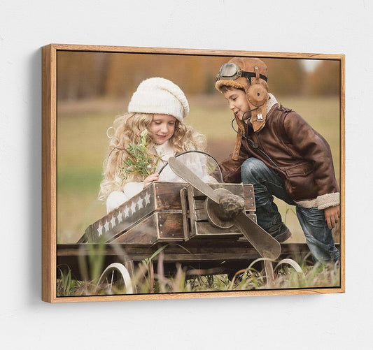 Personalized Custom Canvas Prints: Photo On Canvas (Light Brown, 16X24) Transform Your Photos into Stunning Framed Wall Art Digitally Printed Photo To Canvas Ideal for Home Decor, Gifts Keepsakes.