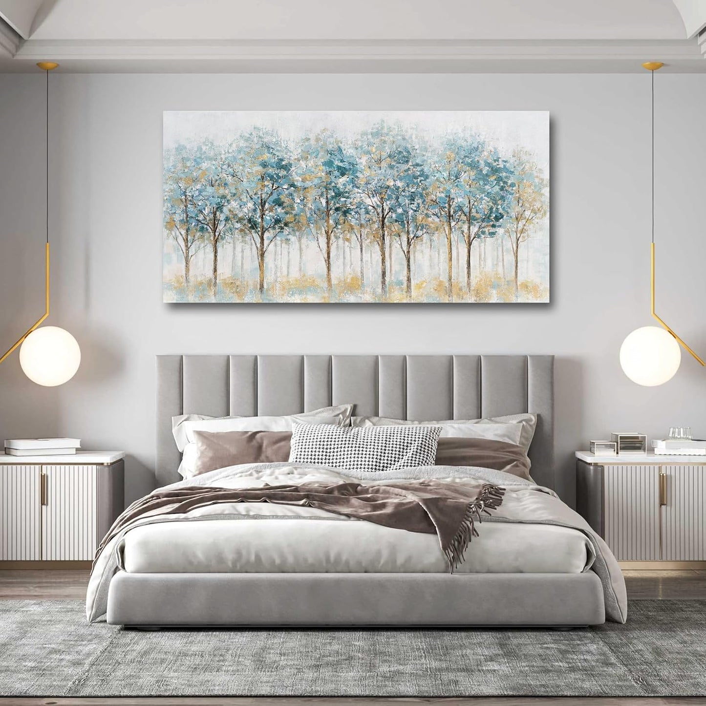 Belmrxne Tree of Life Wall Art Black and Gold Wall Decor Minimalist Canvas Painting Forest Artwork for Living Room Bedroom Dining Room Office Home Decor 20x40 inch