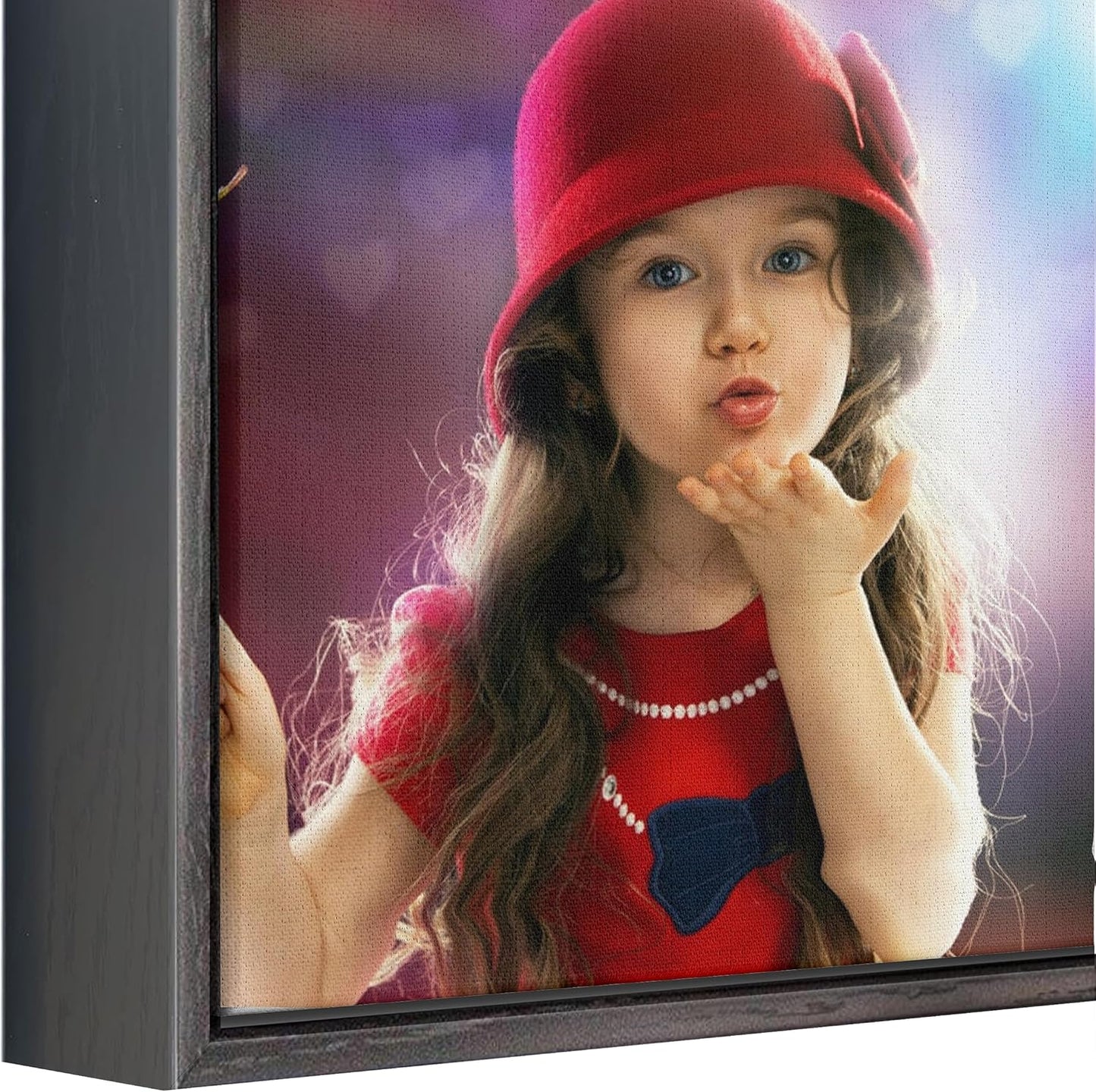 Personalized Custom Canvas Prints: Photo On Canvas (Black, 12x18) Transform Your Photos into Stunning Framed Wall Art Digitally Printed Photo To Canvas Ideal for Home Decor, Gifts Keepsakes.